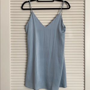 Blue slip dress